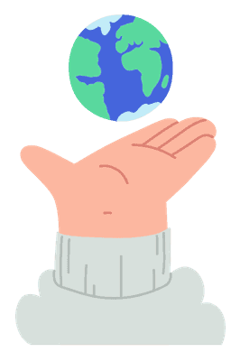 hand with the planet